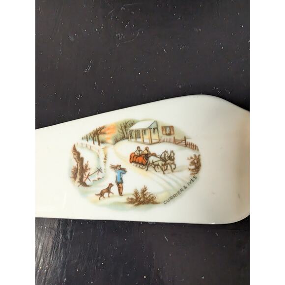 Currier&Ives 7 plate collection with pie server - Picture 5 of 16